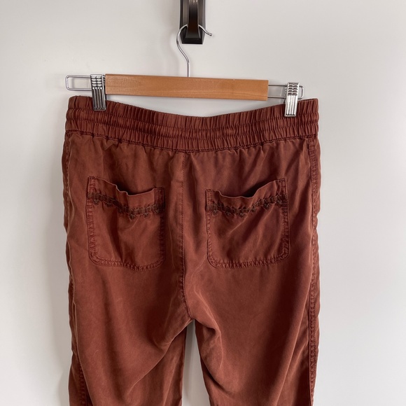 Hei Hei Anthropologie Embroidered pockets Brown Harem Jogger Boho Pants Size S - Picture 8 of 9